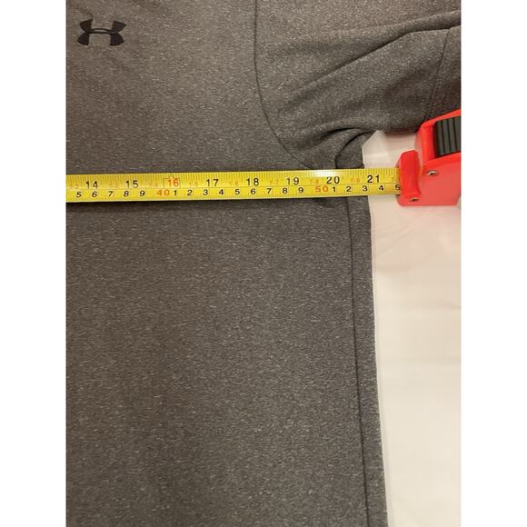 Under Armour Polo Shirt Mens Medium Dark Gray Performance Loose Heatgear - Picture 5 of 8